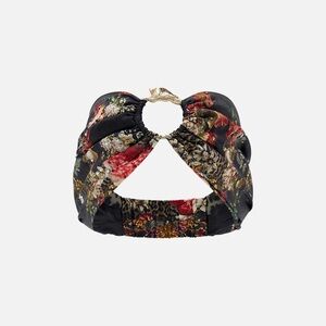 Camilla “A Night at the Opera” black red floral silk ring boho hippie headband